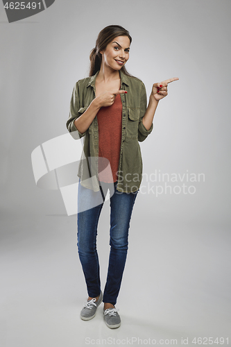 Image of Woman pointing something