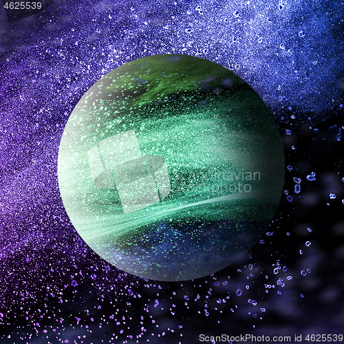 Image of Abstract planet on the background of cosmic space.