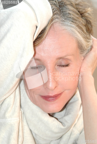 Image of Mature female beauty expressions.