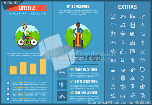 Image of Lifestyle infographic template, elements and icons