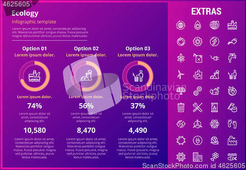 Image of Ecology infographic template, elements and icons.