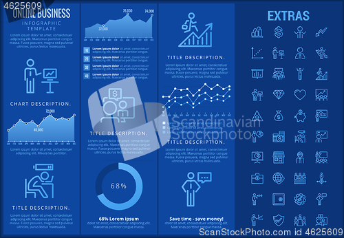 Image of Online business infographic template and elements.