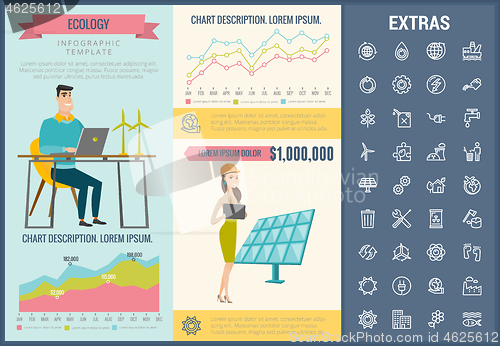 Image of Ecology infographic template, elements and icons.