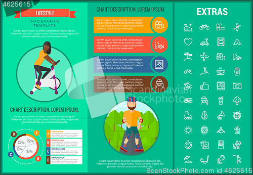 Image of Lifestyle infographic template, elements and icons