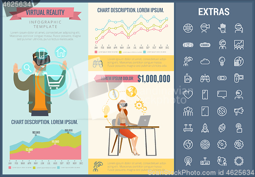 Image of Virtual reality infographic template and elements.