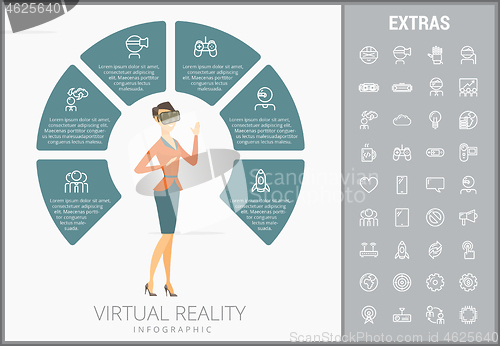 Image of Virtual reality infographic template and elements.