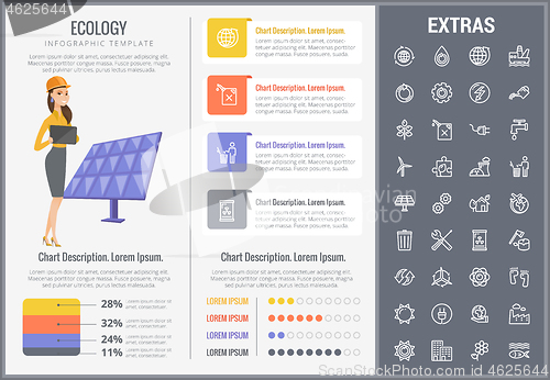 Image of Ecology infographic template, elements and icons.