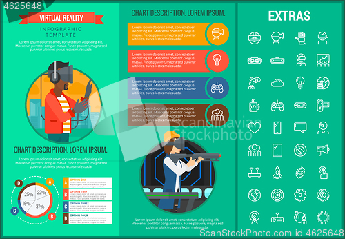 Image of Virtual reality infographic template and elements.