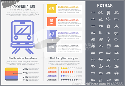 Image of Transportation infographic template and elements.