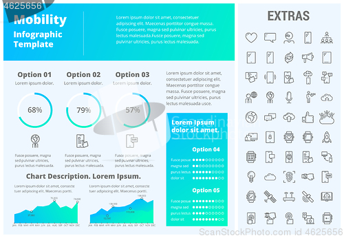 Image of Mobility infographic template, elements and icons.