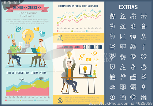 Image of Business success infographic template and elements