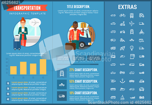 Image of Transportation infographic template and elements.