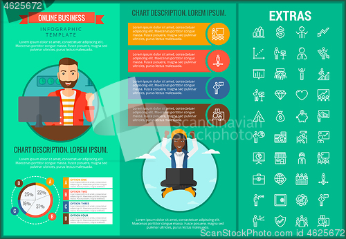 Image of Online business infographic template and elements.