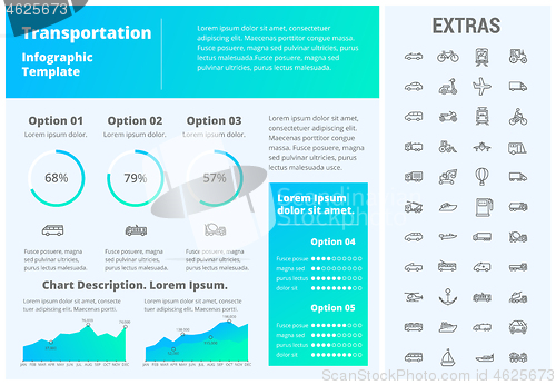 Image of Transportation infographic template and elements.