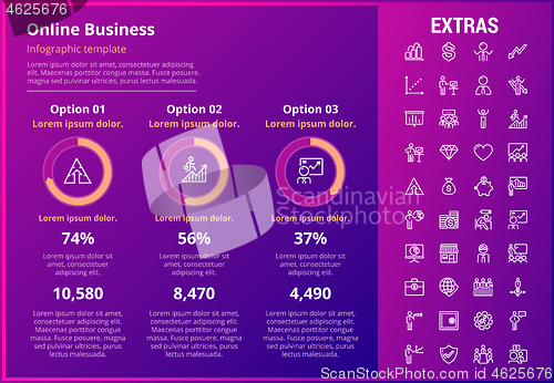 Image of Online business infographic template and elements.