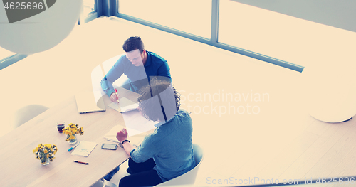 Image of Startup Business Team At A Meeting at modern office building