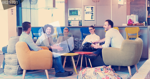 Image of Startup Business Team At A Meeting at modern office building