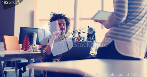 Image of Startup Business Team At A Meeting at modern office building