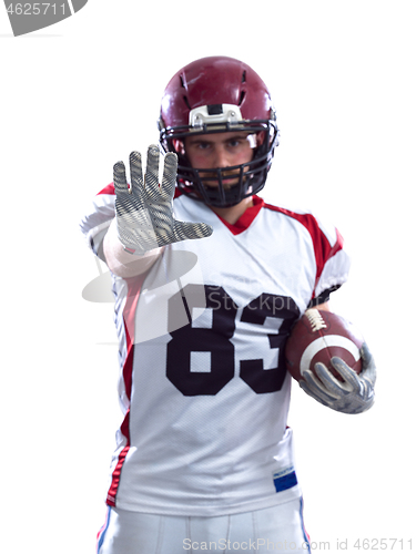 Image of American football player pointing