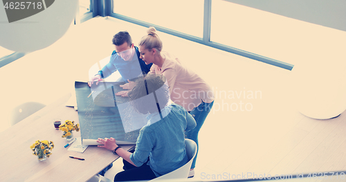 Image of Startup Business Team At A Meeting at modern office building