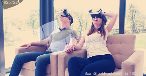 Image of Couple using virtual reality headset