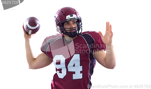 Image of american football player throwing ball