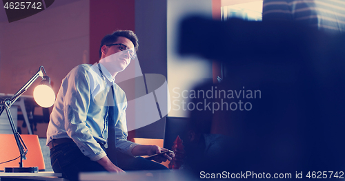 Image of Startup Business Team At A Meeting at modern office building