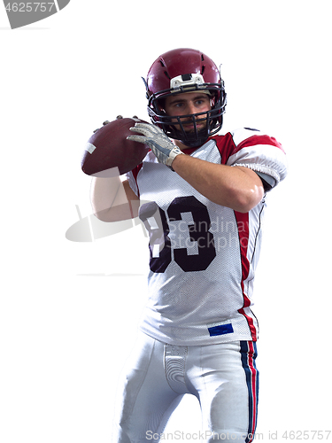 Image of american football player throwing ball