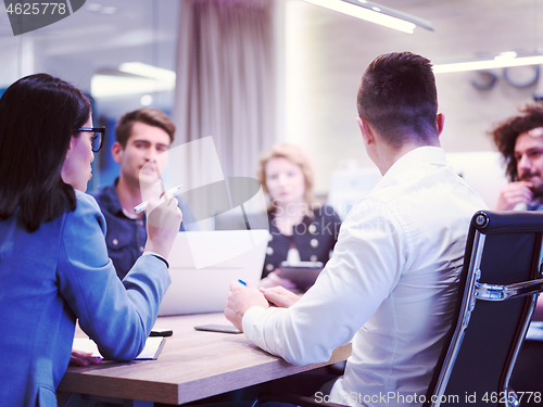 Image of Startup Business Team At A Meeting at modern office building