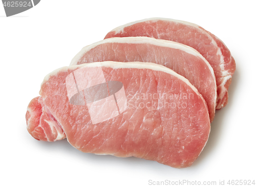 Image of slices of raw pork meat