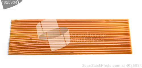 Image of caramel decoration on white background