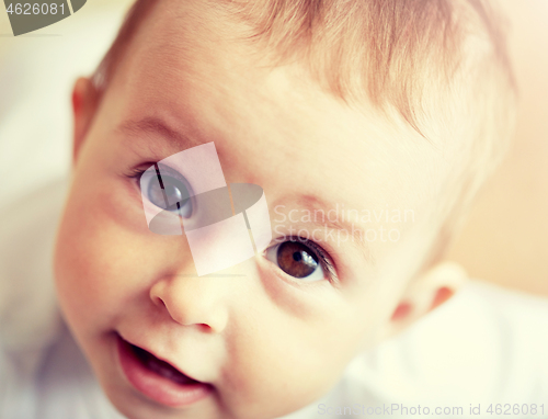 Image of close up of happy little baby boy or girl face