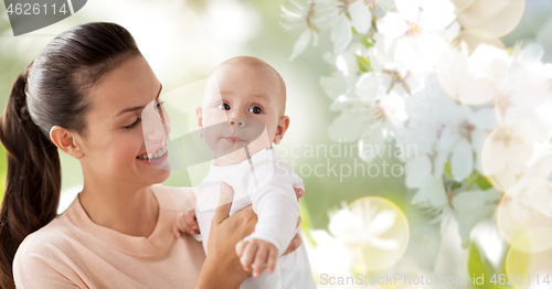 Image of happy mother with little baby boy