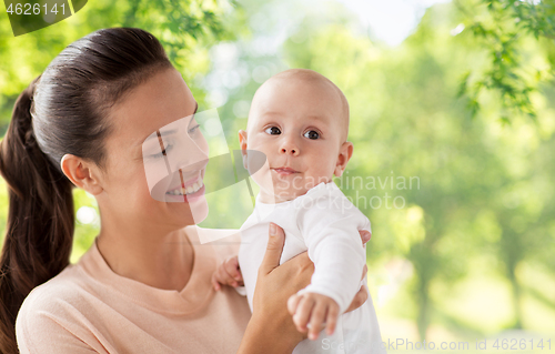 Image of happy mother with little baby boy