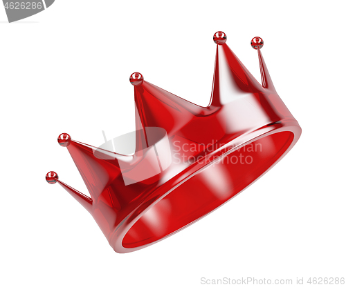 Image of Red royal crown isolated on white
