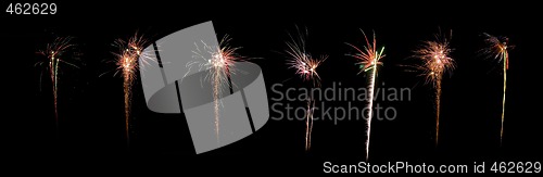 Image of celebration firework panorama