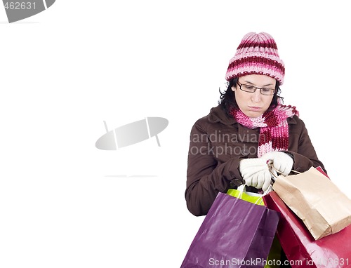 Image of christmas shopping woman