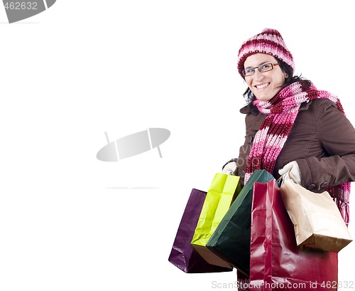 Image of christmas shopping woman