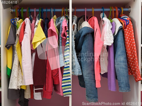 Image of View of the closet with children\'s things