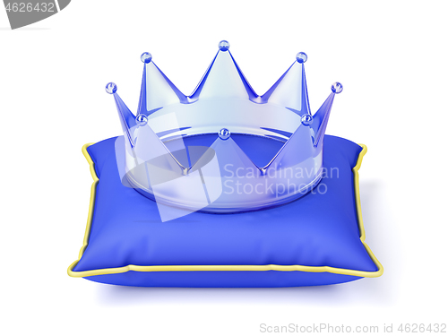 Image of Crystal crown on pillow
