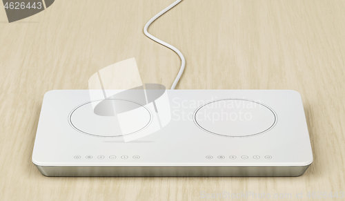 Image of White induction cooktop