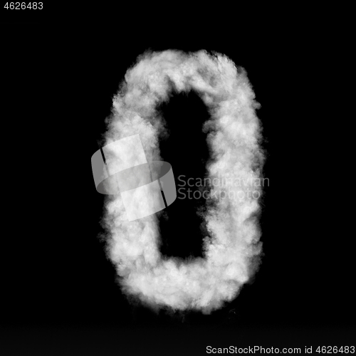 Image of clouds in shape of figure zero