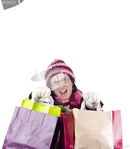 Image of christmas shopping woman