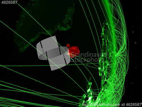 Image of Iceland on green Earth