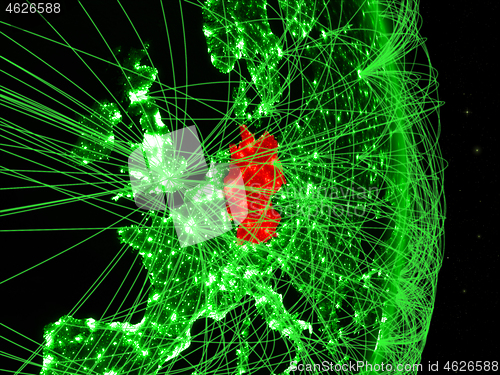 Image of Germany on green Earth