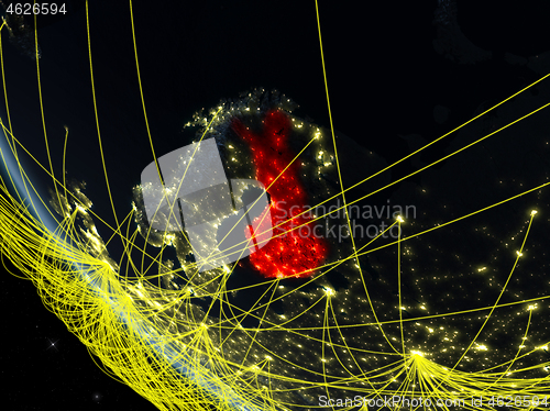 Image of Network around Finland from space