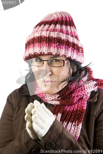 Image of christmas cold girl