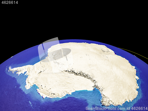 Image of Antarctica on Earth from space