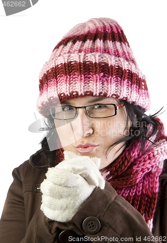 Image of christmas cold girl