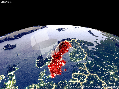 Image of Sweden on Earth from space